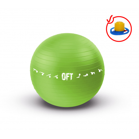 Фитбол Original FitTools 65 см. с насосом зеленый FT-GBPRO-65GN