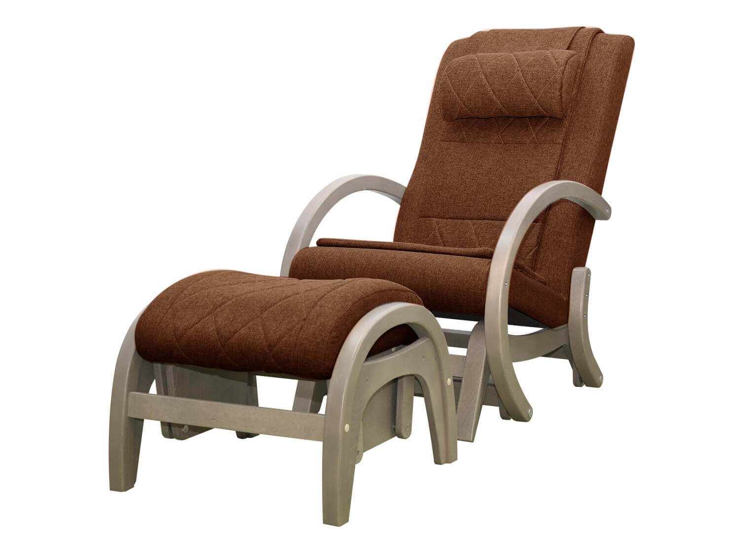 Twist EG2004 Shimo коричневый с пуфом в СПб по цене 53000 ₽ в категории массажные кресла EGO