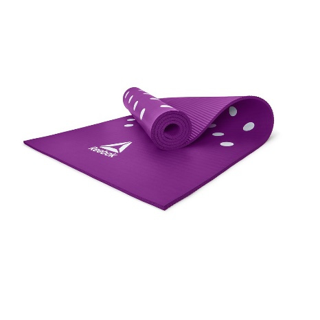 Коврик для йоги и фитнеса Reebok Белые Пятна, Арт. RAMT-12235PL  пурпурный