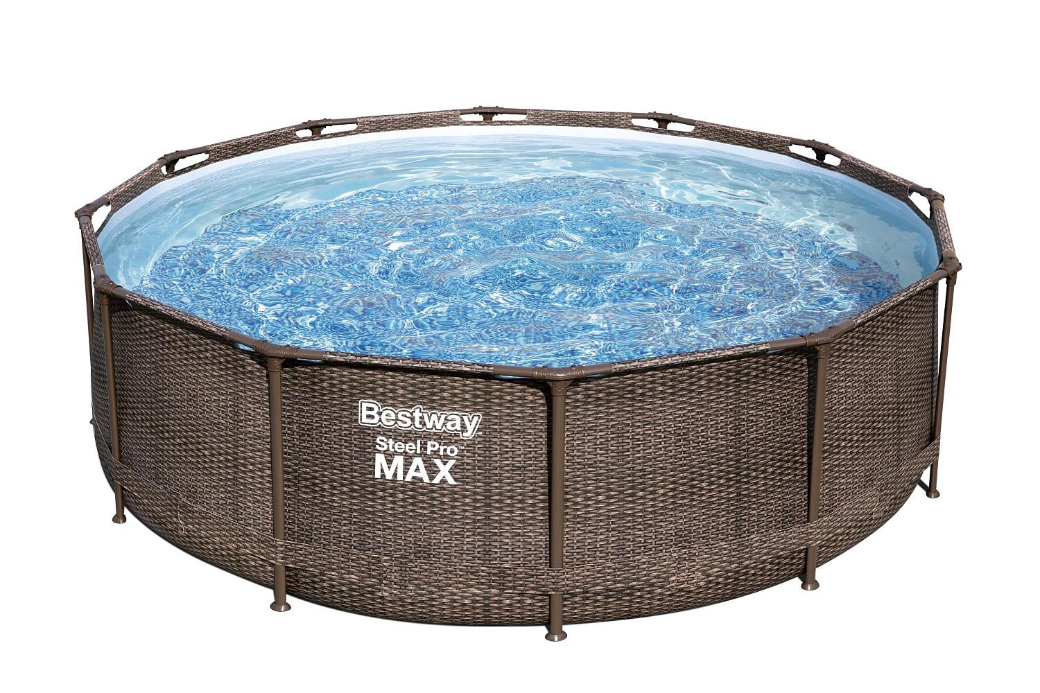 Bestway Steel Pro Max  ’’Ротанг’’ 56709 BW из каталога каркасных бассейнов в Санкт-Петербурге по цене 43485 ₽