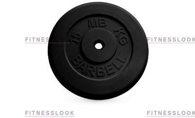 Диск для штанги MB Barbell черный - 26 мм - 15 кг