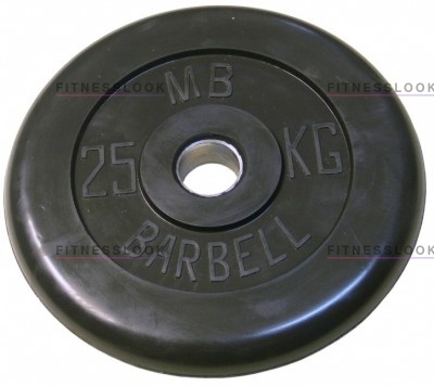 MB Barbell черный - 30 мм - 25 кг из каталога дисков для штанги с посадочным диаметром 30 мм.  в Санкт-Петербурге по цене 10399 ₽