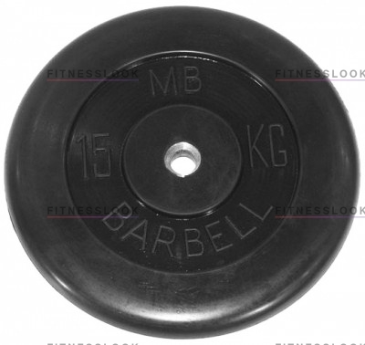 Диск для штанги MB Barbell черный - 30 мм - 15 кг