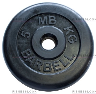 Диск для штанги MB Barbell черный - 30 мм - 5 кг