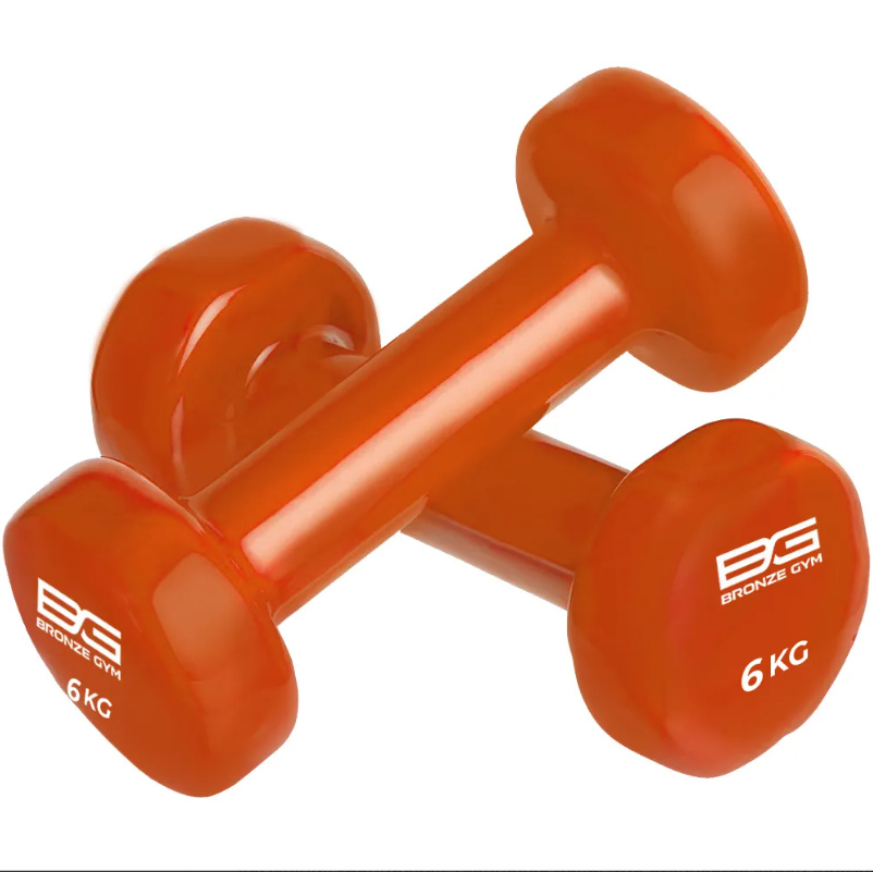 виниловая 6 кг (пара) в СПб по цене 4190 ₽ в категории гантели для фитнеса Bronze Gym