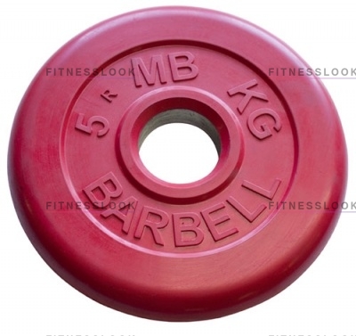 MB Barbell красный - 26 мм - 5 кг из каталога дисков для штанги с посадочным диаметром 26 мм.  в Санкт-Петербурге по цене 1685 ₽