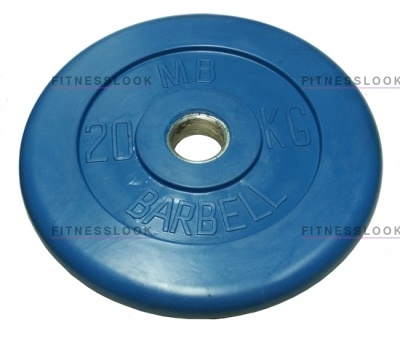 MB Barbell синий - 30 мм - 20 кг из каталога дисков для штанги с посадочным диаметром 30 мм.  в Санкт-Петербурге по цене 6419 ₽