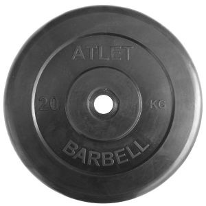 MB Barbell Atlet 51 мм - 20 кг из каталога дисков (блинов) для штанг и гантелей в Санкт-Петербурге по цене 9044 ₽