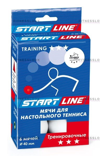 Training 3 класс - 6 шт. - белые в СПб по цене 690 ₽ в категории мячи для настольного тенниса Start Line