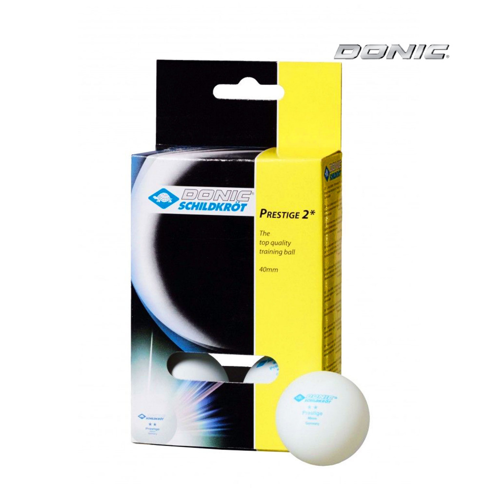 Prestige 2 (белые, 6 шт) в СПб по цене 390 ₽ в категории мячи для настольного тенниса Donic