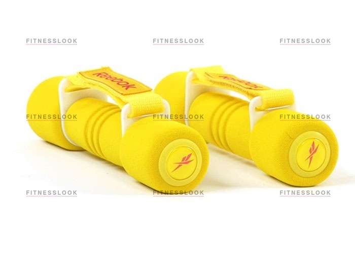 Reebok неопреновые желтые - 1 кг из каталога неопреновых  гантелей в Санкт-Петербурге по цене 3437 ₽