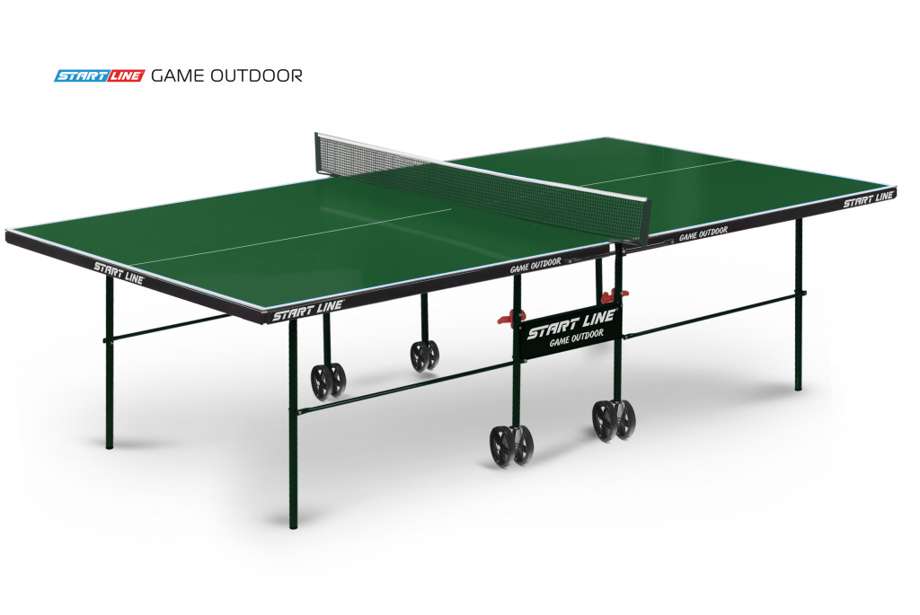 Game Outdoor с сеткой зеленый в СПб по цене 31990 ₽ в категории теннисные столы Start Line