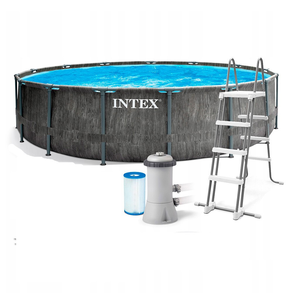 Intex Prism Frame ’’Greywood’’  26742 из каталога каркасных бассейнов в Санкт-Петербурге по цене 93800 ₽