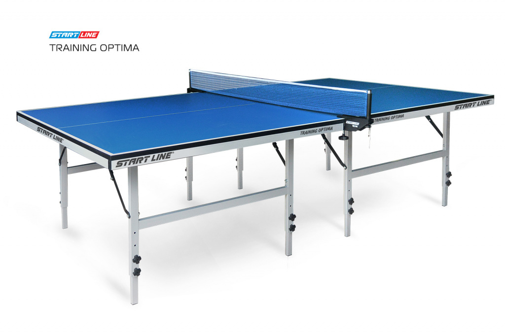 Теннисный стол для помещений Start Line Training Optima blue с системой регулировки высоты