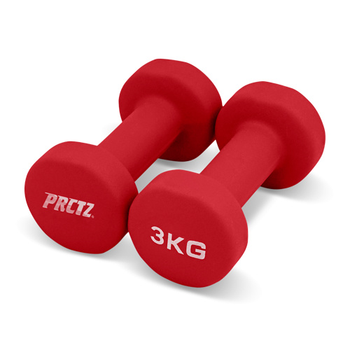 неопреновая 3 кг красная в СПб по цене 1490 ₽ в категории гантели для фитнеса PRCTZ