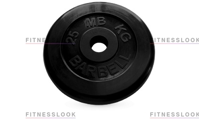 черный - 50 мм - 25 кг в СПб по цене 9680 ₽ в категории диски (блины) для штанг и гантелей MB Barbell