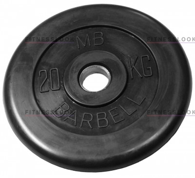 MB Barbell черный - 30 мм - 20 кг из каталога дисков для штанги с посадочным диаметром 30 мм.  в Санкт-Петербурге по цене 7872 ₽