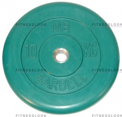 MB Barbell зеленый - 30 мм - 10 кг из каталога дисков для штанги с посадочным диаметром 30 мм.  в Санкт-Петербурге по цене 3378 ₽