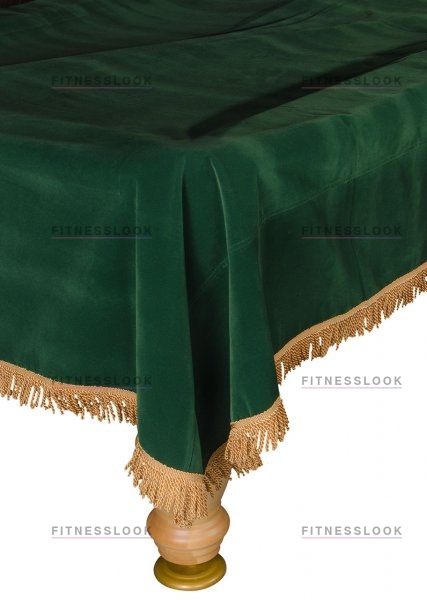 Weekend Покрывало для стола 12 ф (вельвет, зеленое/желтая бахрома) из каталога товаров для бильярдных столов в Санкт-Петербурге по цене 11802 ₽