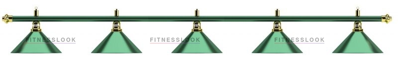 Лампа/светильник на пять плафонов Weekend Лампа на пять плафонов «Allgreen» (зелёная штанга, зелёный плафон D35см)