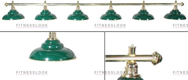 Лампа/светильник на шесть плафонов Weekend Лампа на шесть плафонов «Ravena»  (золотистая штанга, зеленый плафон D38см)