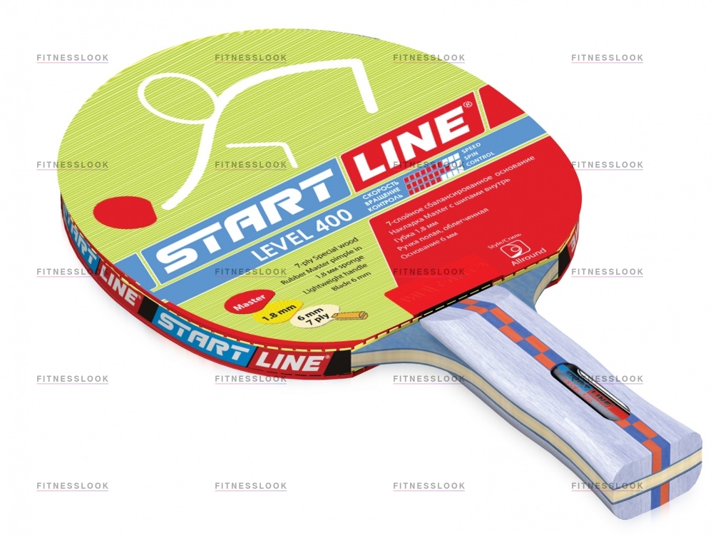 Level 400 анатомическая в СПб по цене 790 ₽ в категории ракетки для настольного тенниса Start Line