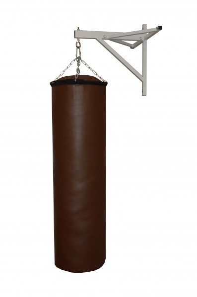 Подвесной боксерский мешок и груша Рокки 120X40 см 50 кг коричневый иск кожа